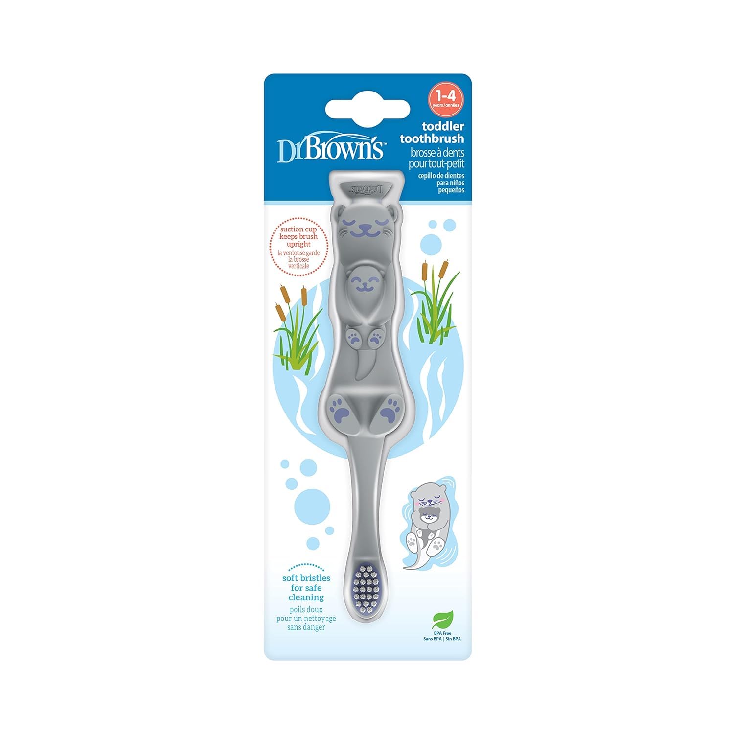 Foto 2 pulgar | Cepillo De Dientes Dr. Brown's Otter Para Niños Pequeños, Cerdas Suaves De 1 A 4 Años - Venta Internacional.