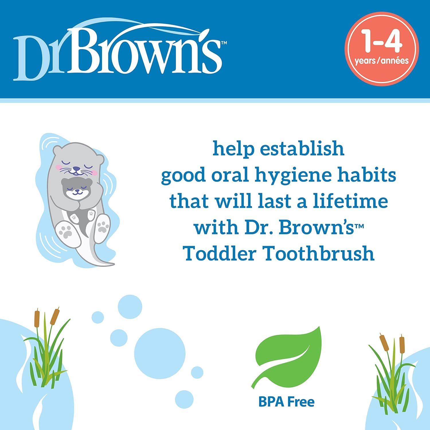 Foto 6 pulgar | Cepillo De Dientes Dr. Brown's Otter Para Niños Pequeños, Cerdas Suaves De 1 A 4 Años - Venta Internacional.