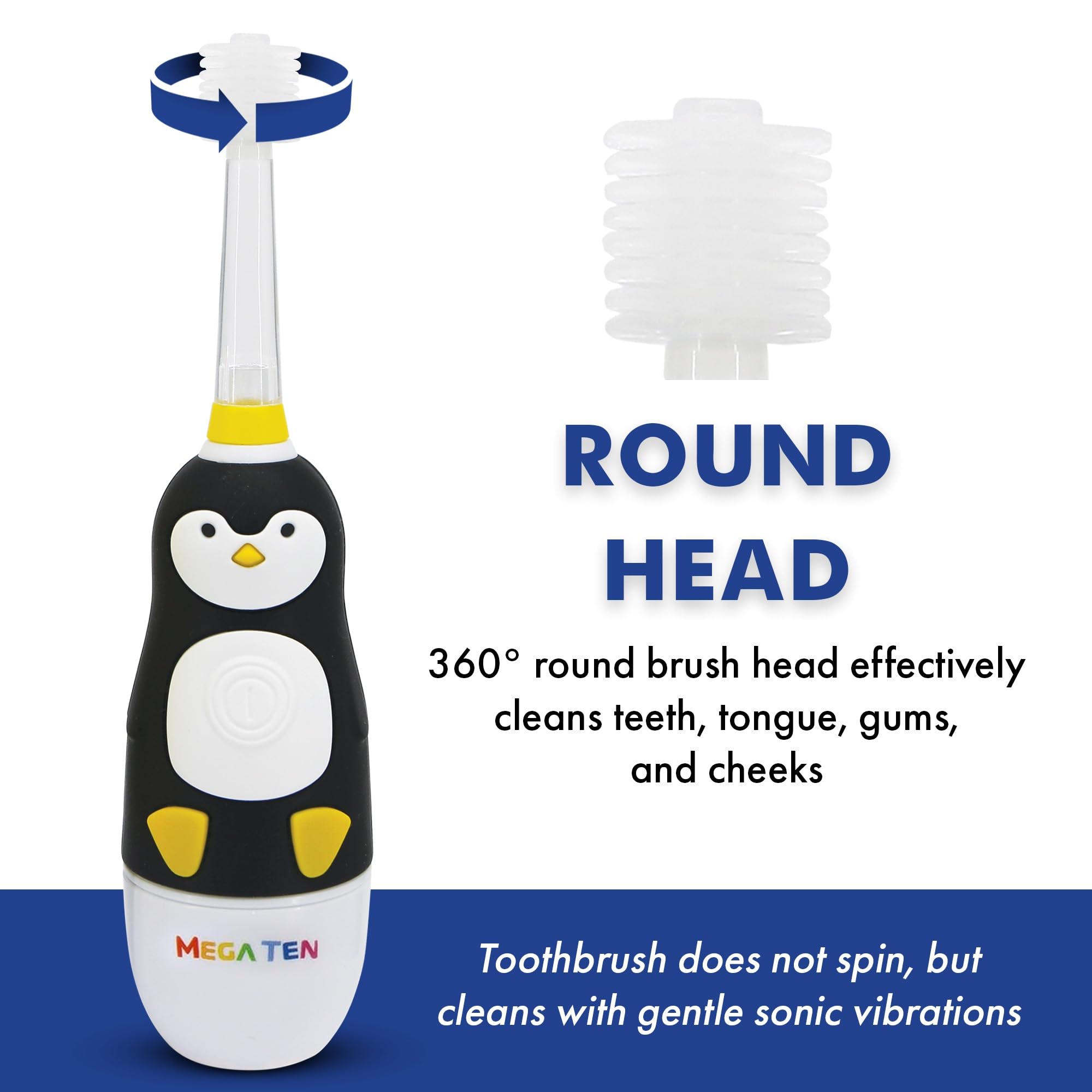 Foto 4 pulgar | Cepillo De Dientes Eléctrico Brilliant Oral Care Kids Sonic Penguin - Venta Internacional.