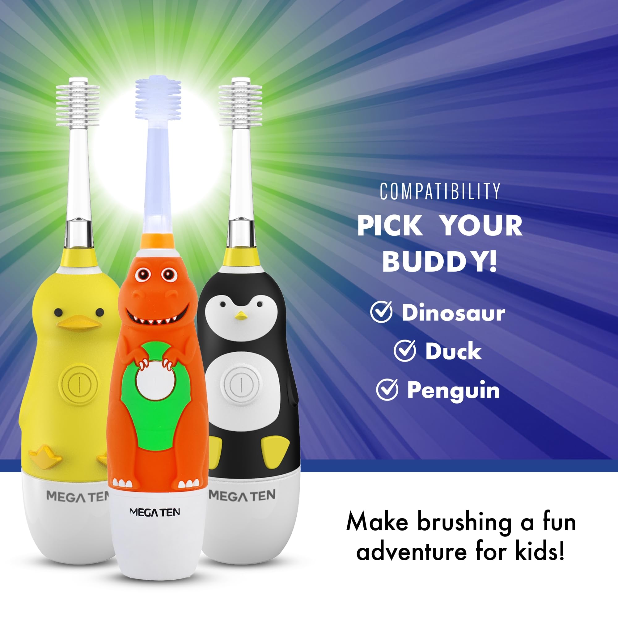 Foto 5 | Cepillo De Dientes Eléctrico Brilliant Oral Care Kids Sonic Penguin - Venta Internacional.