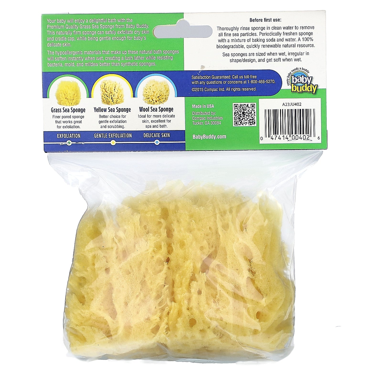 Foto 3 pulgar | Hierba Natural Sea Sponge Baby Buddy De 0 Meses O Más - Venta Internacional.