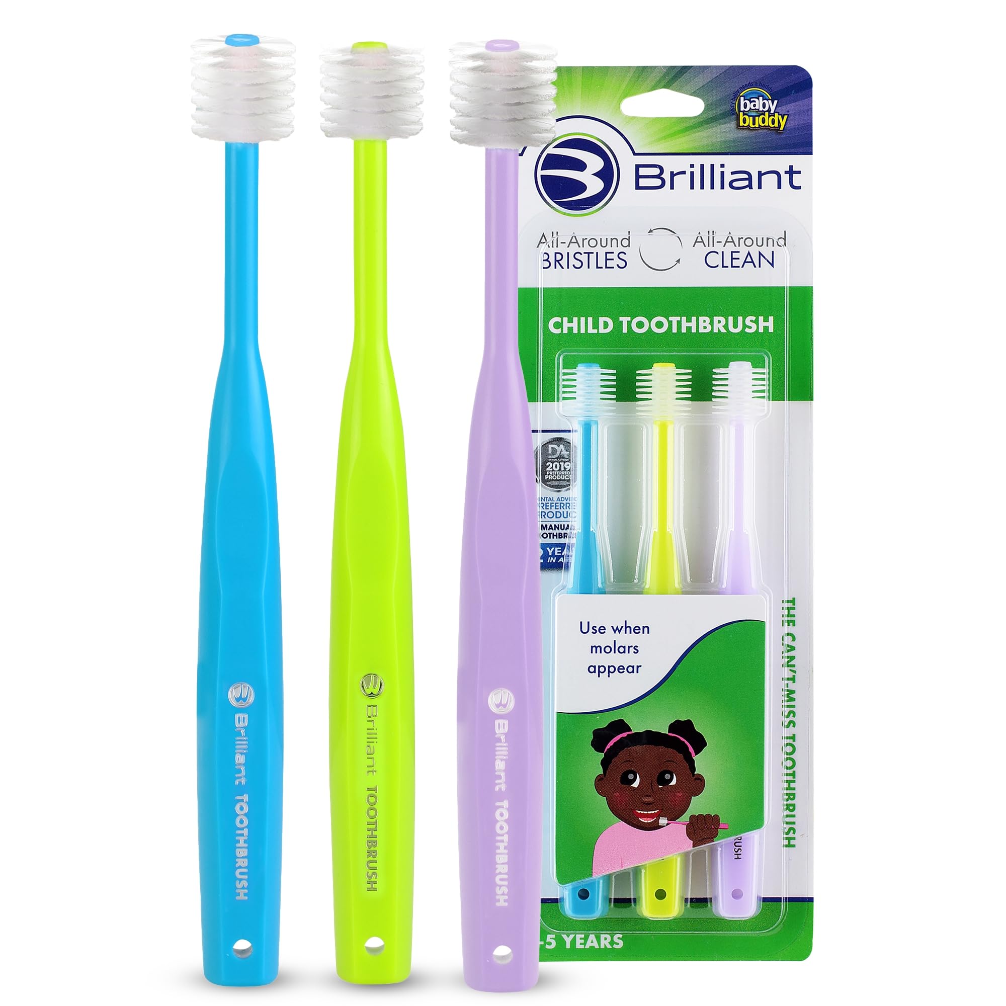 Foto 2 pulgar | Cepillo De Dientes Brilliant Oral Care Child Soft Bristles 2-5 Años - Venta Internacional.