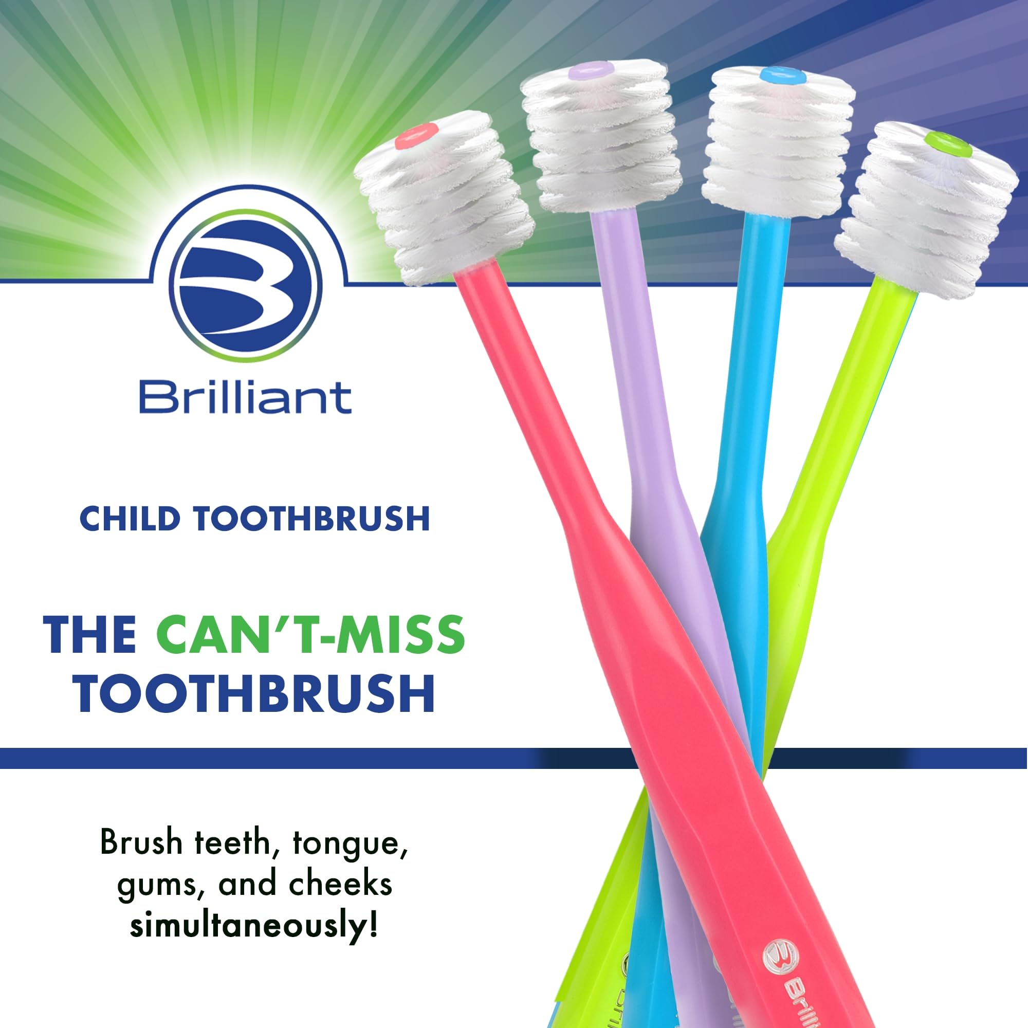 Foto 3 pulgar | Cepillo De Dientes Brilliant Oral Care Child Soft Bristles 2-5 Años - Venta Internacional.