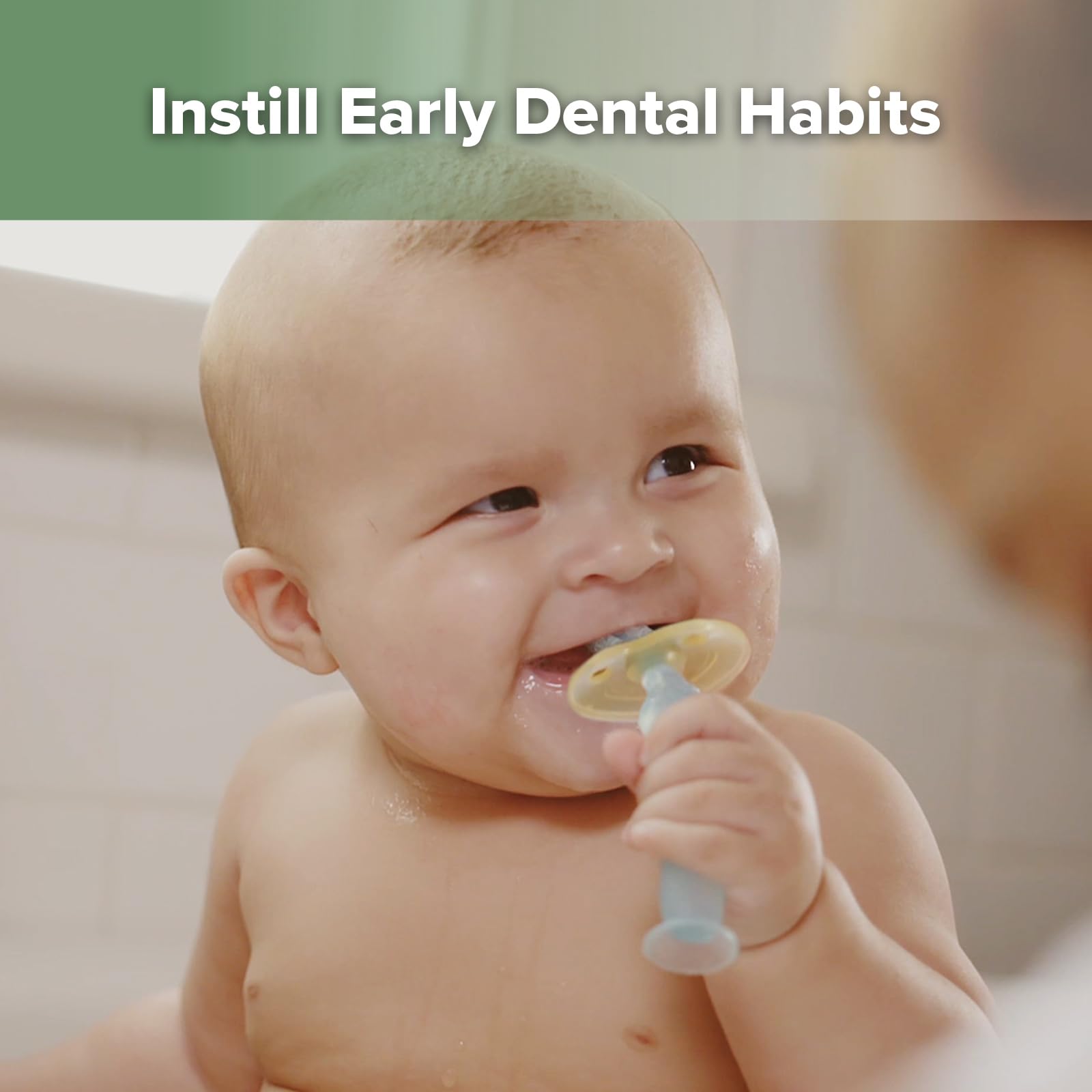 Foto 3 pulgar | Cepillo De Dientes Haakaa 360° Baby Con Base De Succión De Silicona Apta Para Uso Alimentario - Venta Internacional.