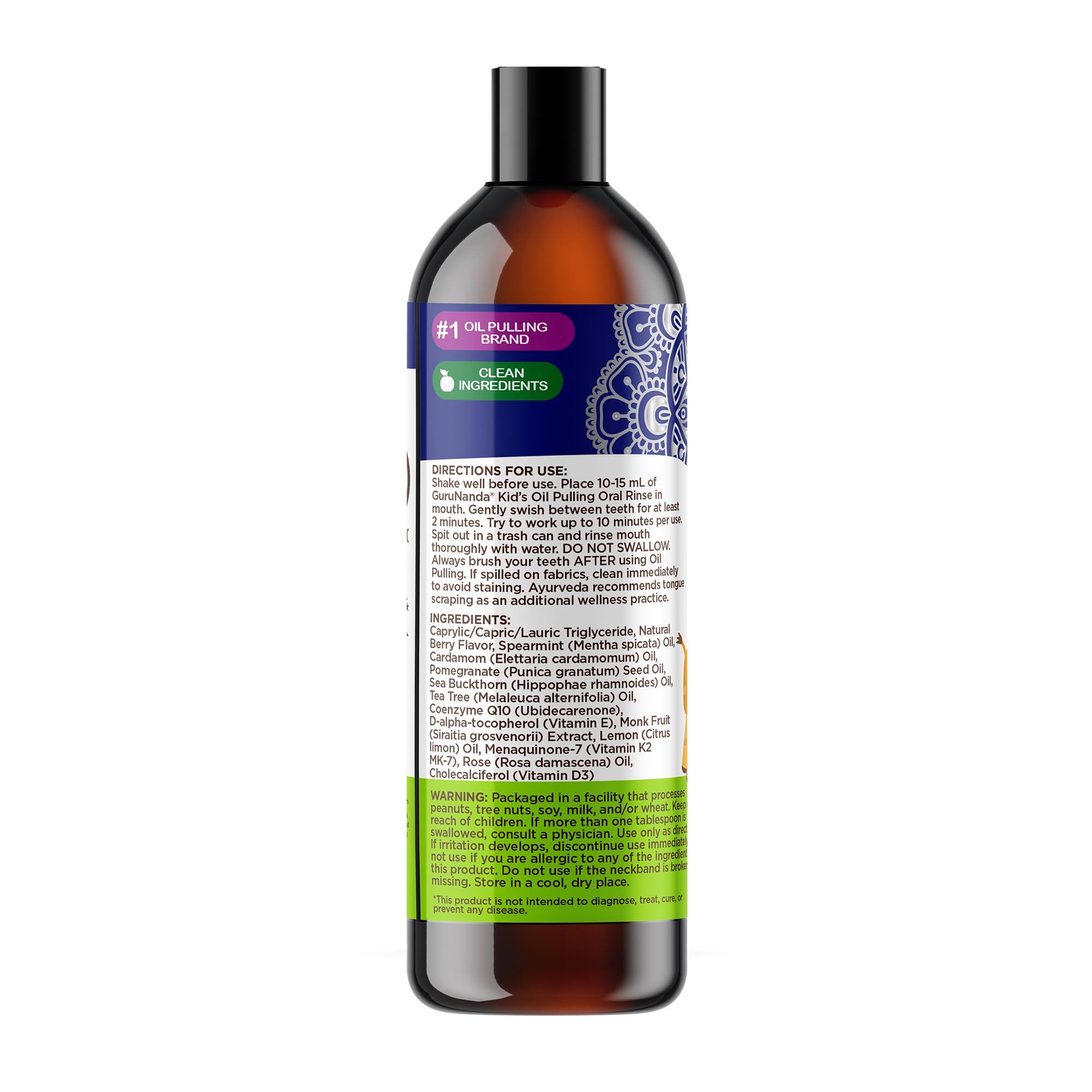 Foto 7 | Enjuague Bucal Gurunanda Kids Oil Pulling  Sin Alcohol  240 Ml - Venta Internacional.