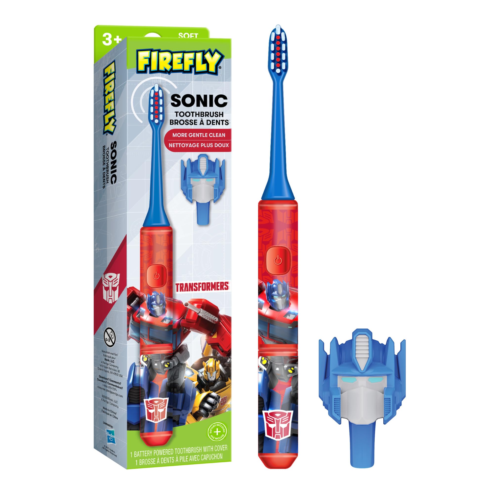 Cepillo De Dientes Firefly Transformers Sonic Con Funda 3d Soft 3+ - Venta Internacional.