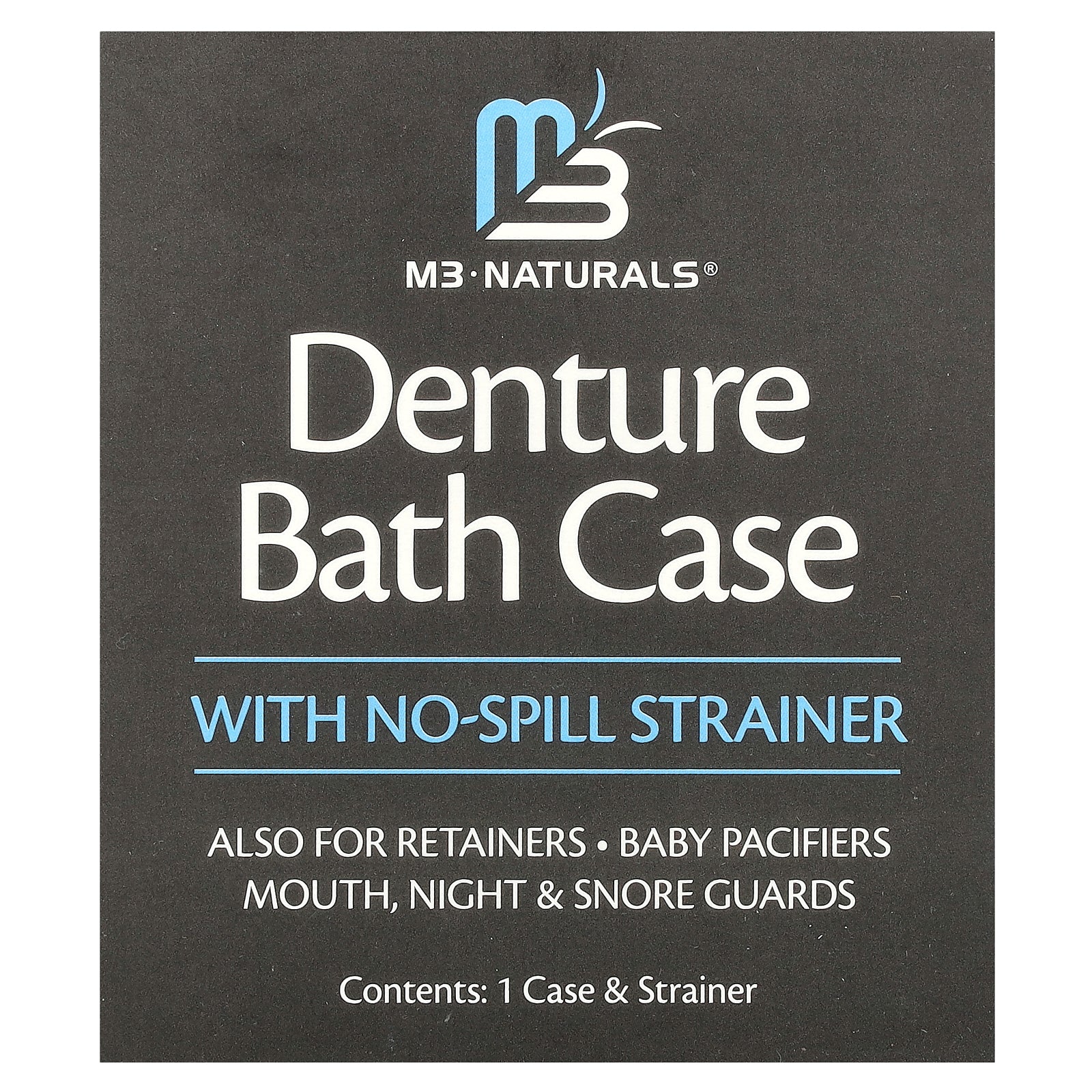 Funda De Baño Para Dentaduras M3 Naturals Con Filtro Antiderrames  1 Juego - Venta Internacional.