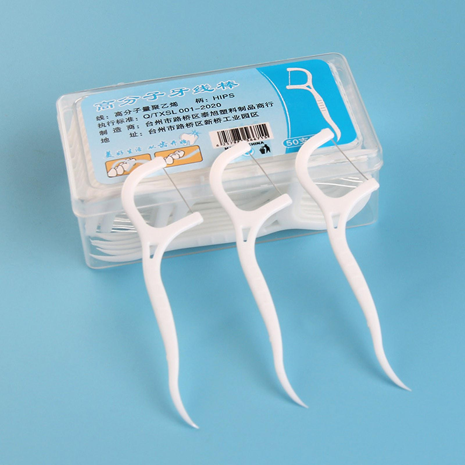 Foto 5 | Palitos De Hilo Dental Huoguo  Desechables  Para El Cuidado Bucal  50 Unidades - Venta Internacional.