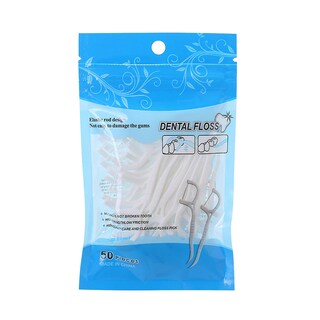 Foto 1 | Palitos De Hilo Dental Huoguo Desechables Para El Cuidado Bucal 50 Unidades - Venta Internacional.