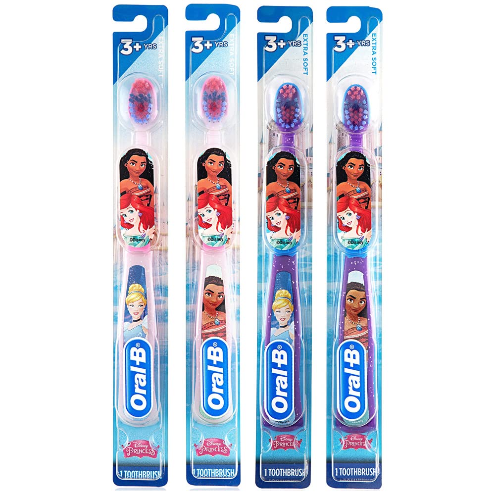 Cepillo De Dientes Oral-b Princess Para Niñas De Más De 3 Años  Paquete De 4 - Venta Internacional.