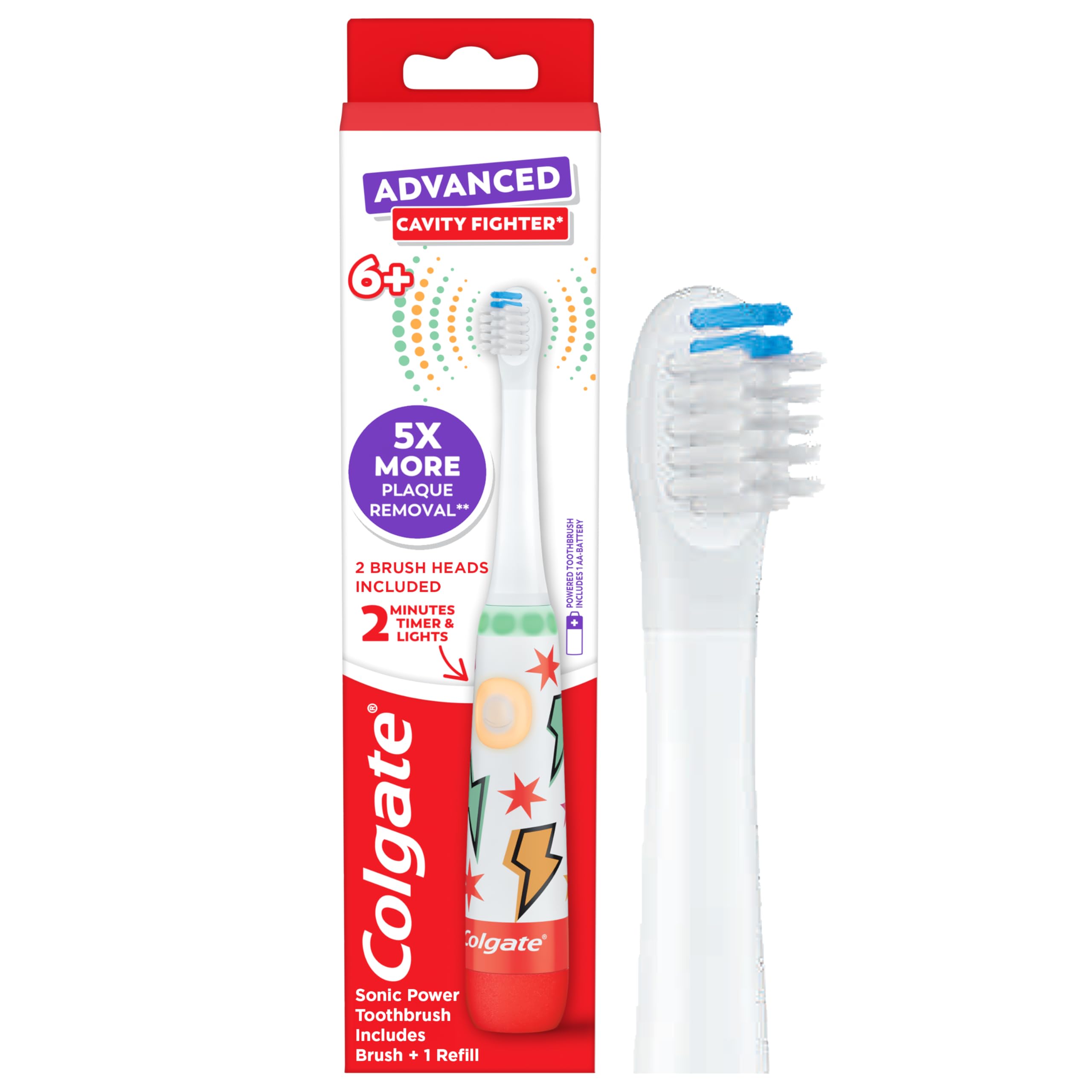 Cepillo De Dientes A Batería Colgate Advanced Cavity Fighter Kids - Venta Internacional.