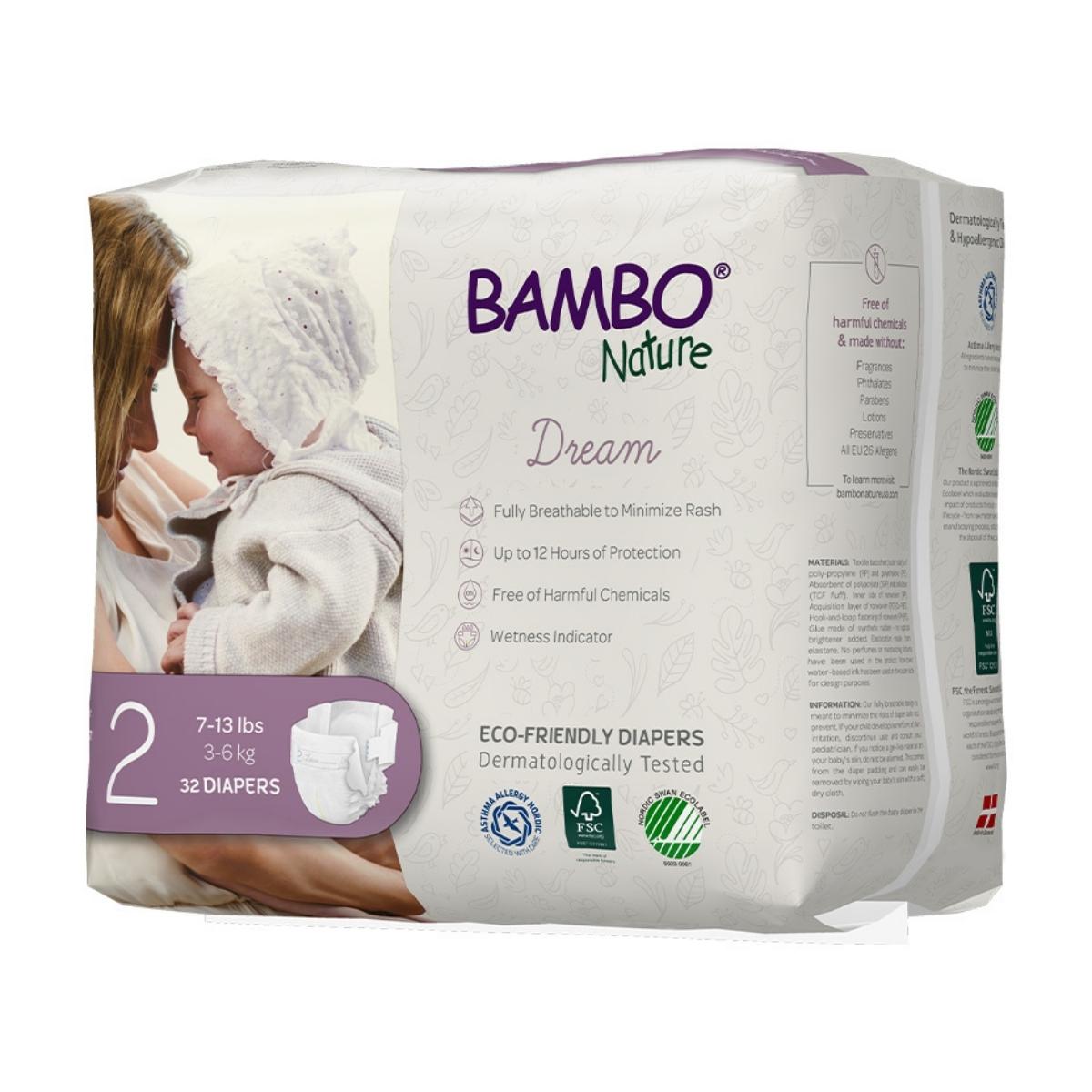 Pañales Bambo Nature Dream 32 Piezas Talla 2