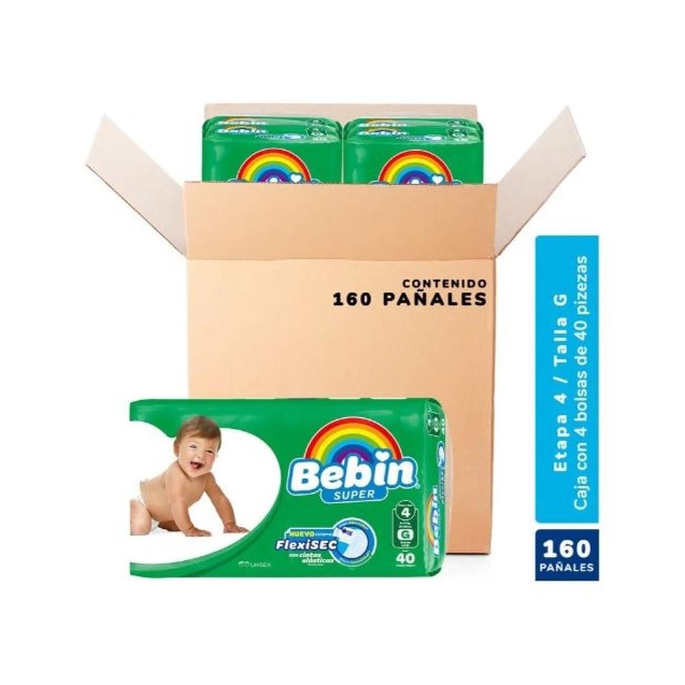 Pañal Bebé G Etapa 4 - 160 Piezas, Bebin Super Flexisec