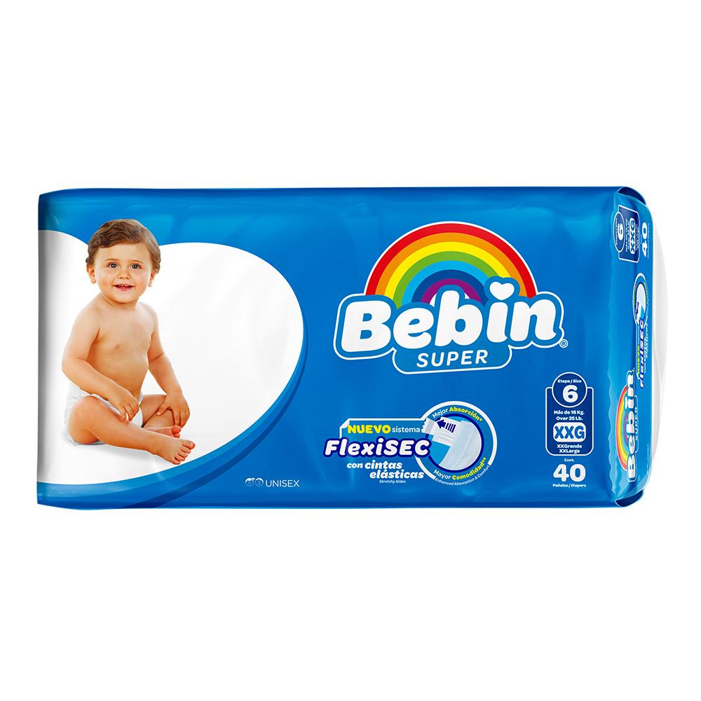 Pañal Bebé Bebin Súper Flexisec Talla Xxg Etapa 6 160 Piezas