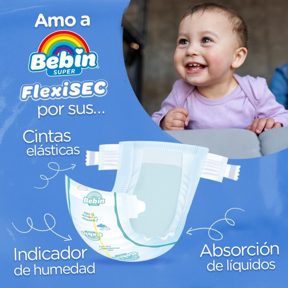 Foto 5 | Pañal Bebé Bebin Súper Flexisec Talla Xxg Etapa 6 160 Piezas