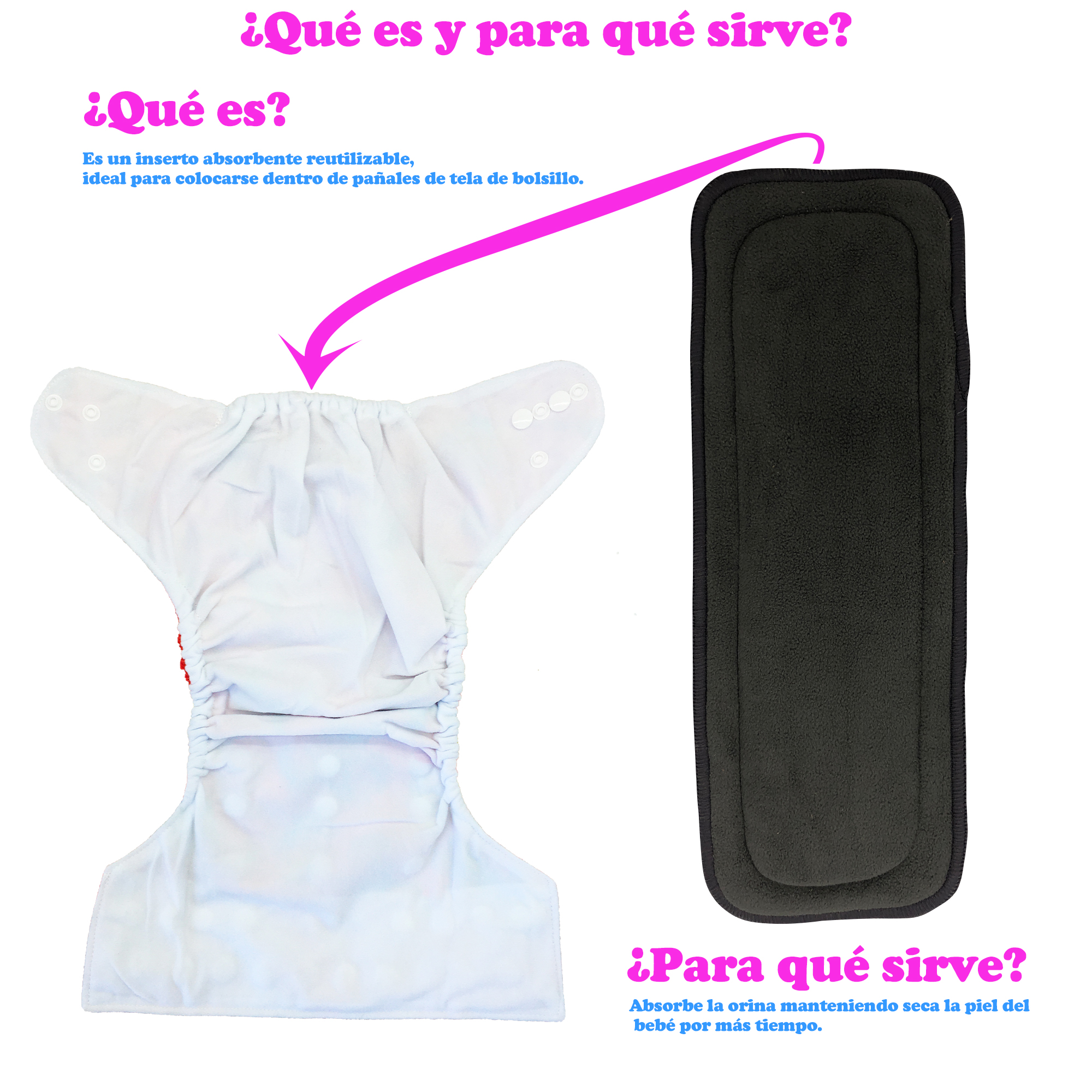 Foto 9 pulgar | Insertos para Pañales de Tela Ecológicos Reutilizables Nocturnos Ecobaby Original
