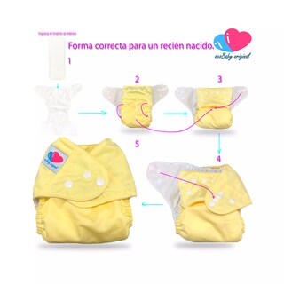 Foto 7 | Pañal Ecológico de Tela Reutilizable Ecobaby Original Ultra Pack Multicolor + Accesorios