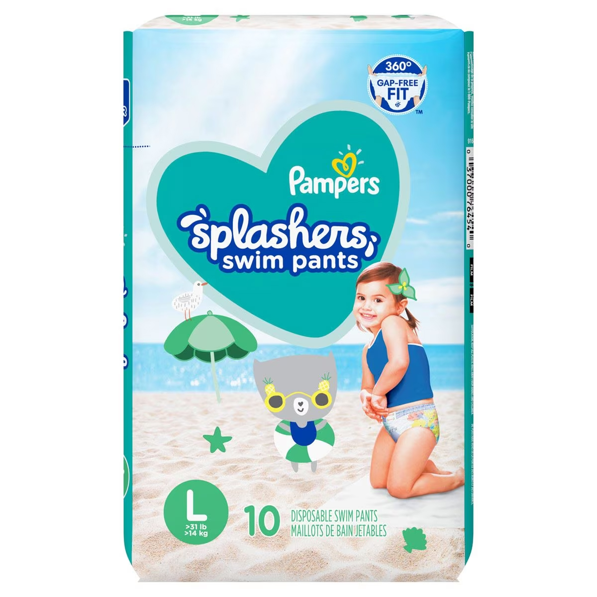 Foto 2 pulgar | Pañales Splashers Trajes de Baño Pampers Talla L 10pz