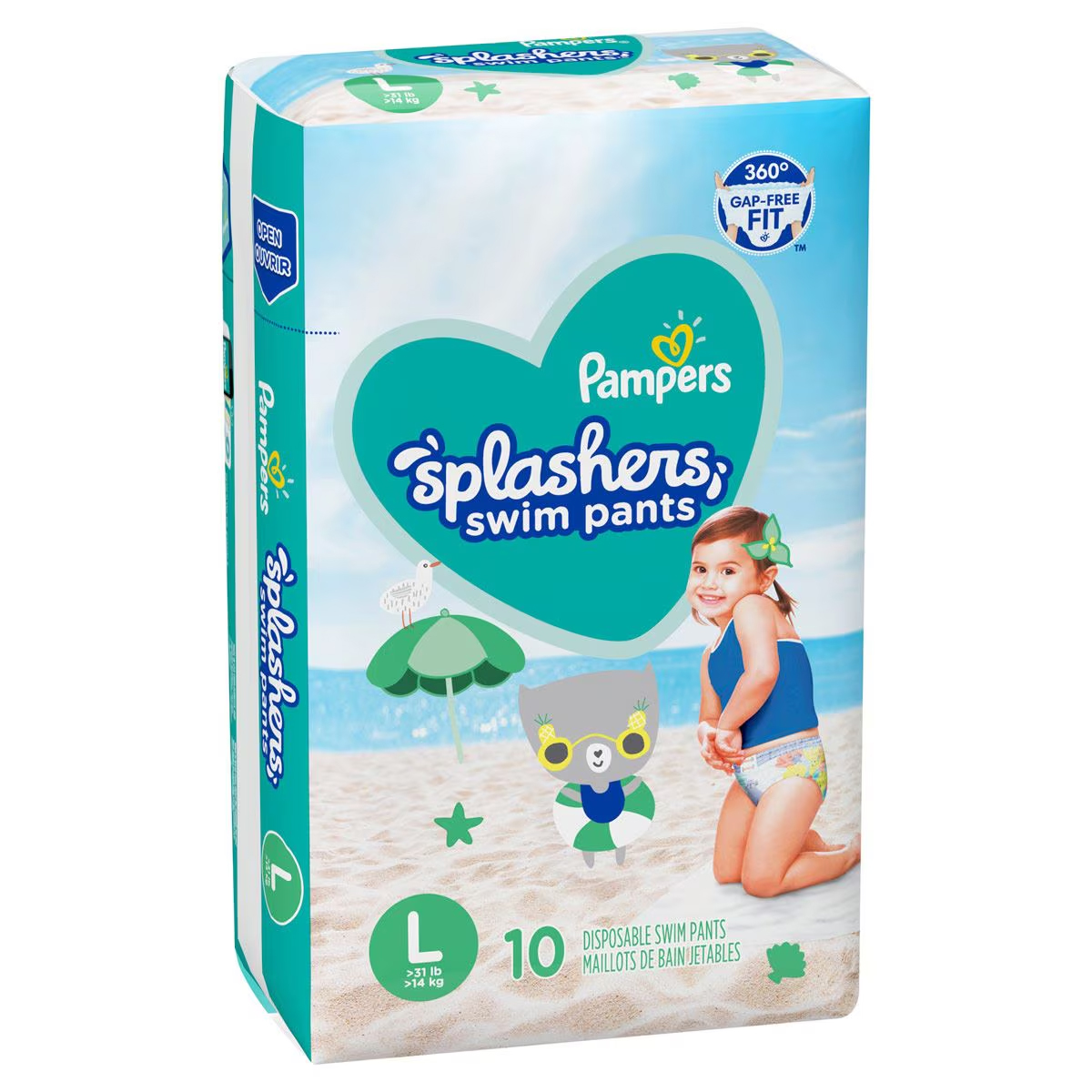 Foto 3 pulgar | Pañales Splashers Trajes de Baño Pampers Talla L 10pz