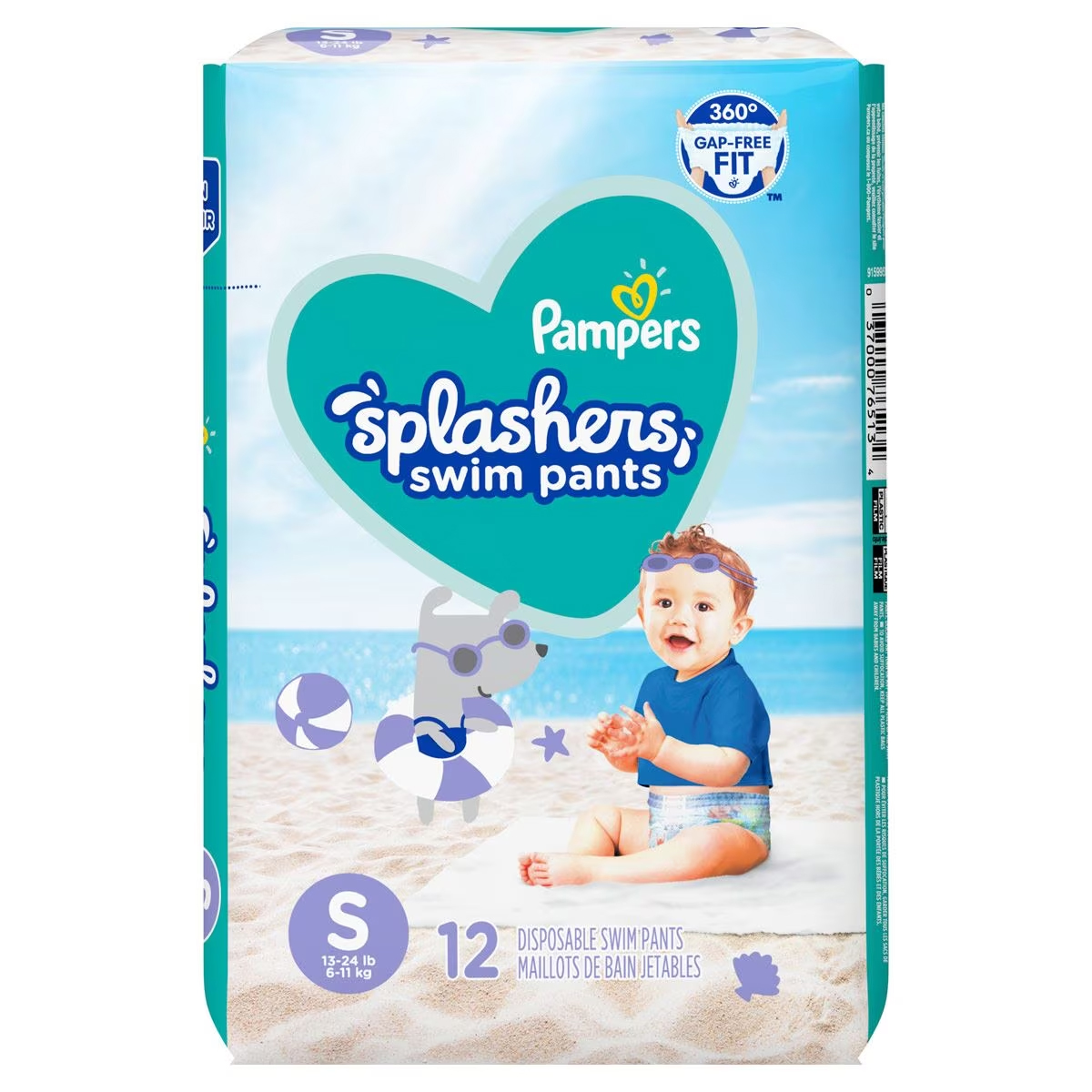 Foto 2 pulgar | Pañales Splashers Trajes de Baño Pampers Talla S 12pz