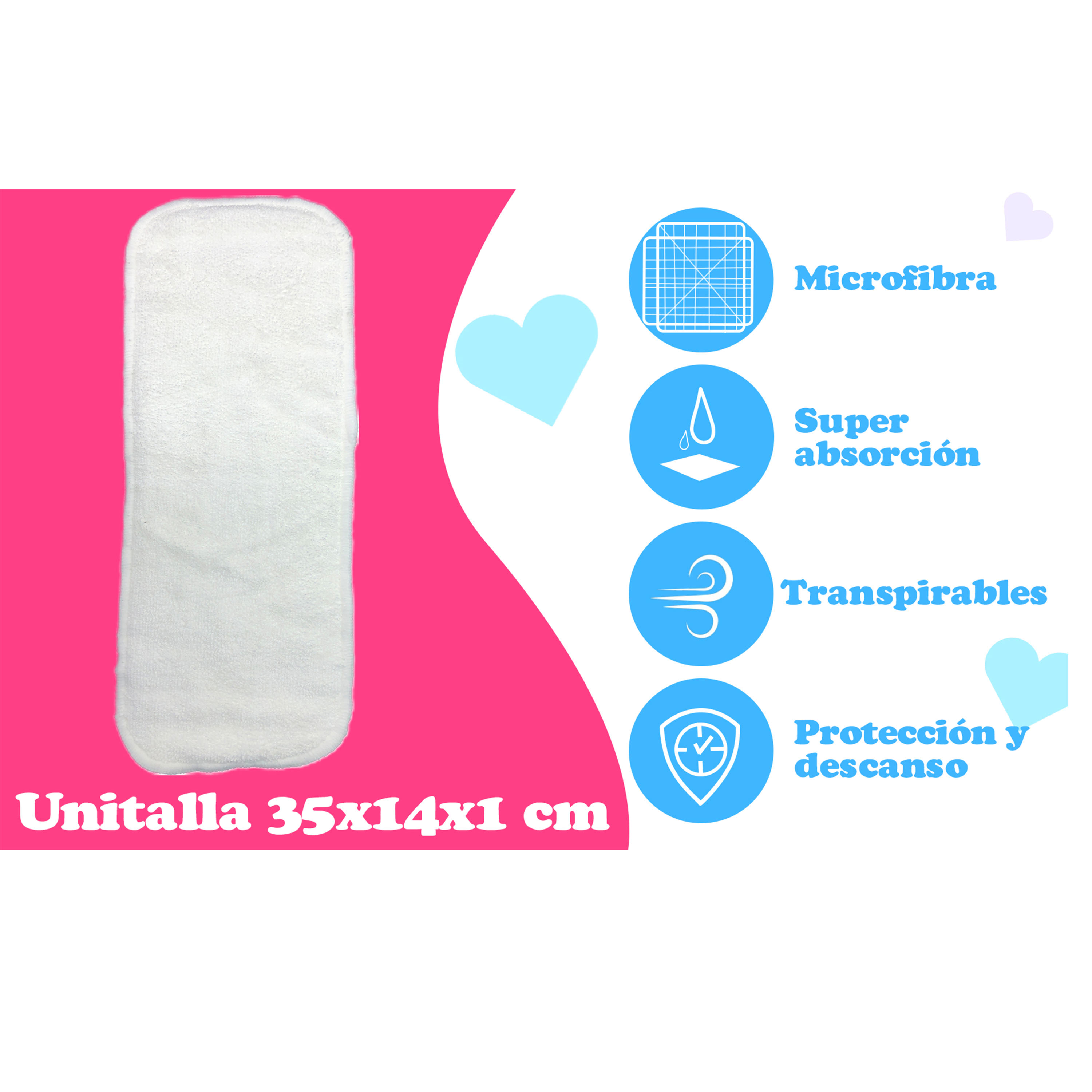 Foto 6 | Pañal De Tela Para Bebes Reutilizables Ecologicos Con Inserto De Microfibra 4 Capas Ecobaby Original