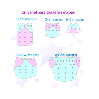Foto 8 | Pañal De Tela Para Bebes Reutilizables Ecologicos Con Inserto De Microfibra 4 Capas Ecobaby Original