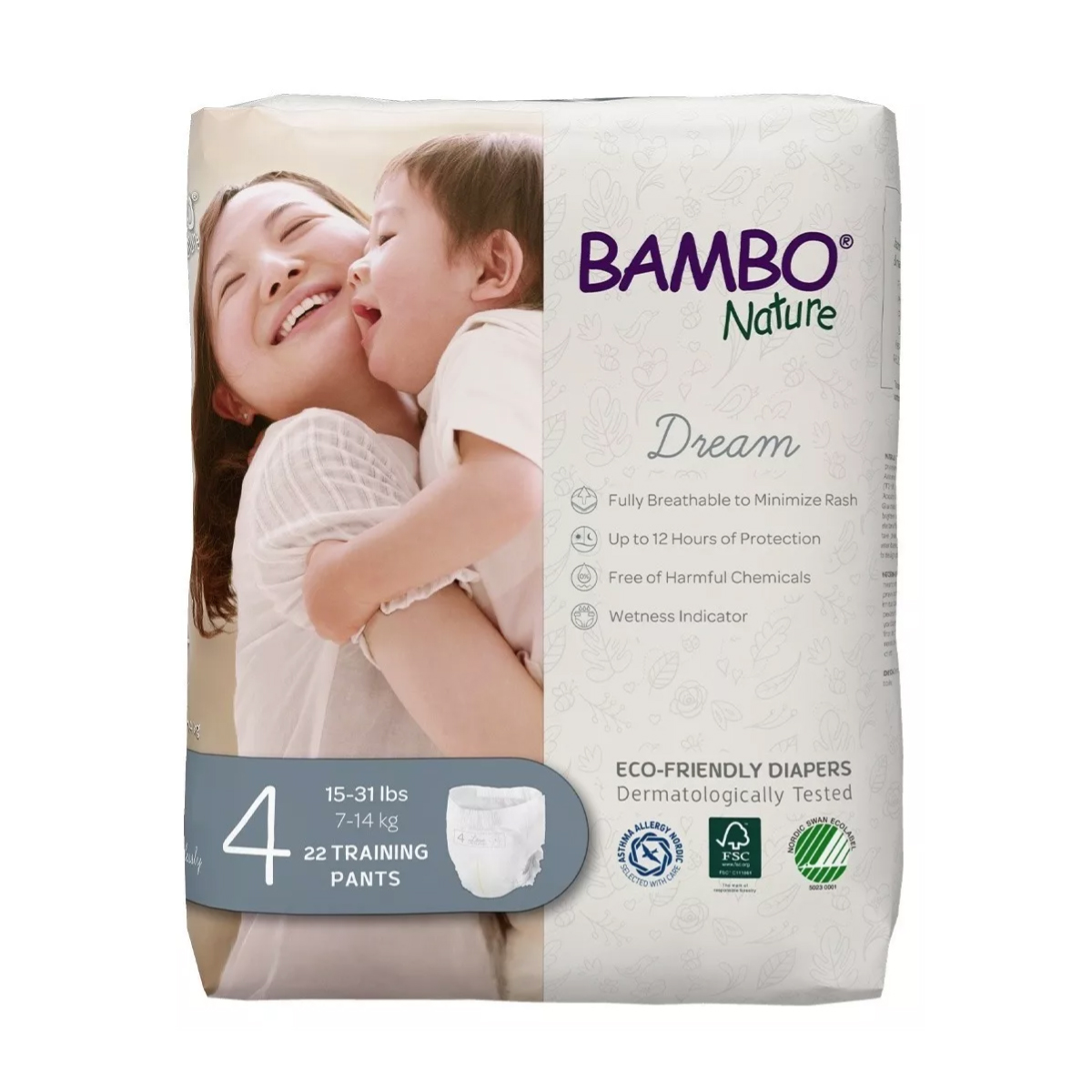 Calzón Entrenador Bambo Nature Dream T4 22 Piezas