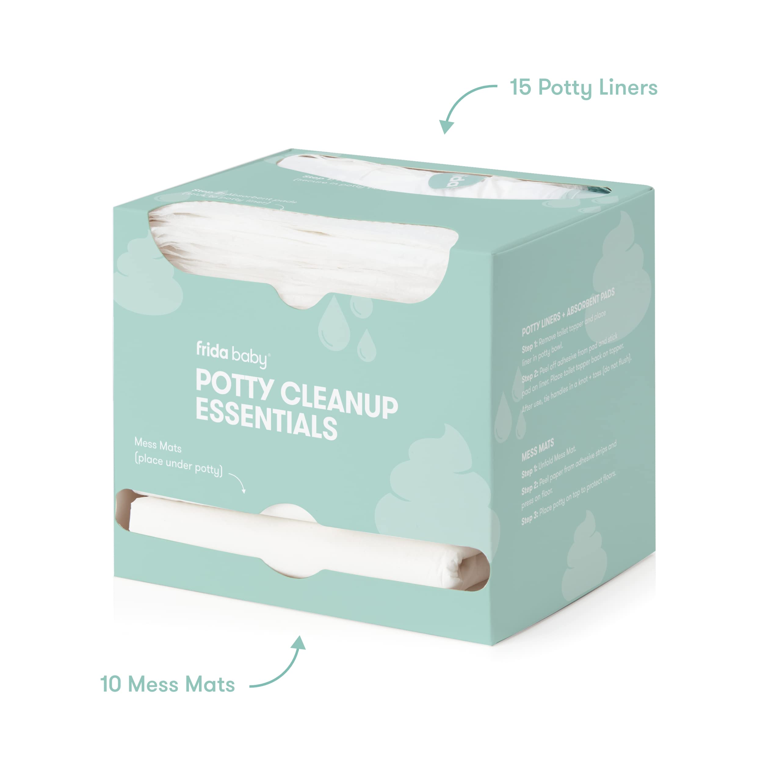 Foto 8 pulgar | 15 Forros Y 10 Alfombrillas Frida Baby De Potty Cleanup Essentials - Venta Internacional