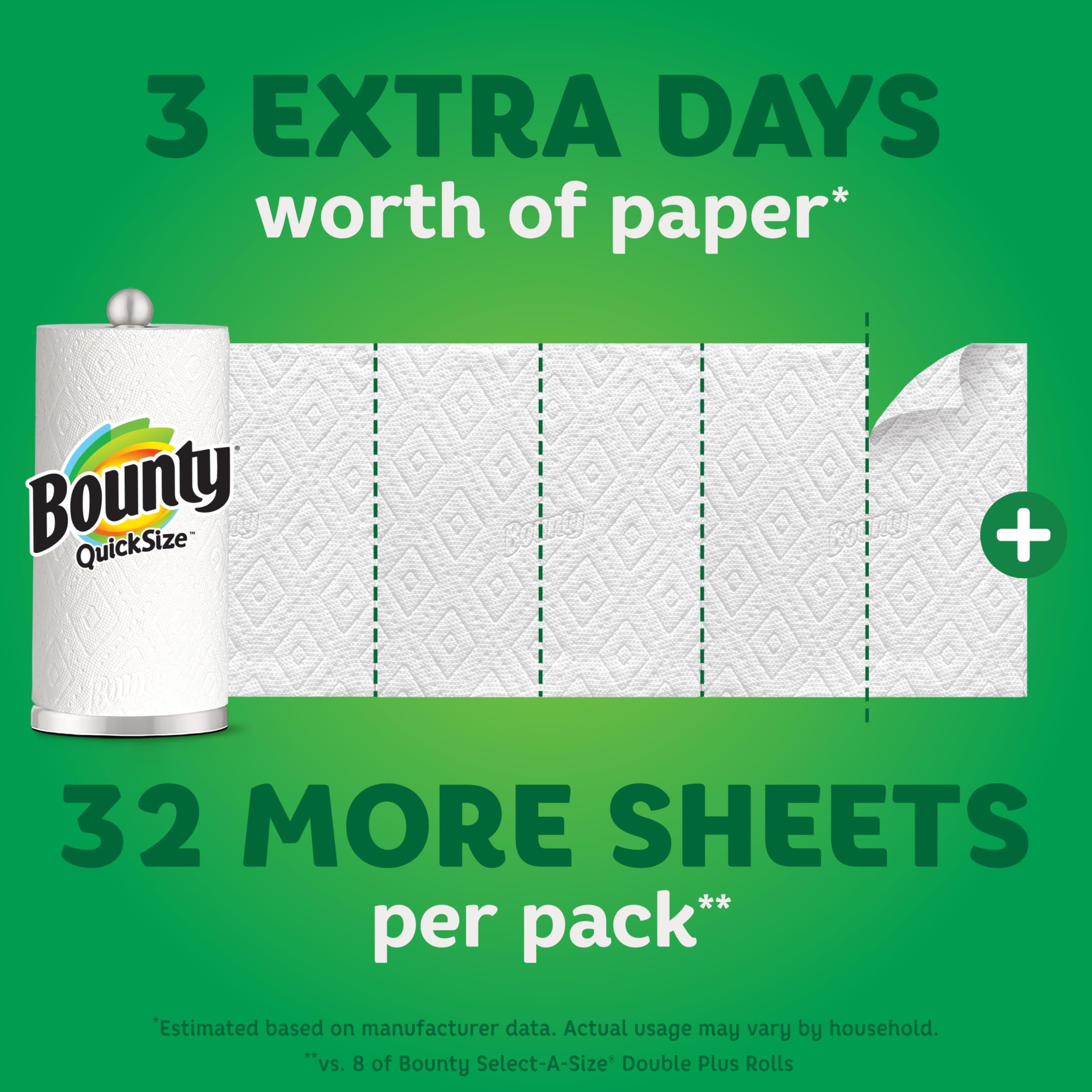Foto 7 pulgar | Toallas De Papel Bounty, Tamaño Rápido, 8 Rollos Familiares = 20 Rollos Regulares - Venta Internacional.