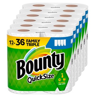 Foto 1 | Toallas De Papel Bounty, Tamaño Rápido, Blancas, 12 Rollos Triples Familiares - Venta Internacional.