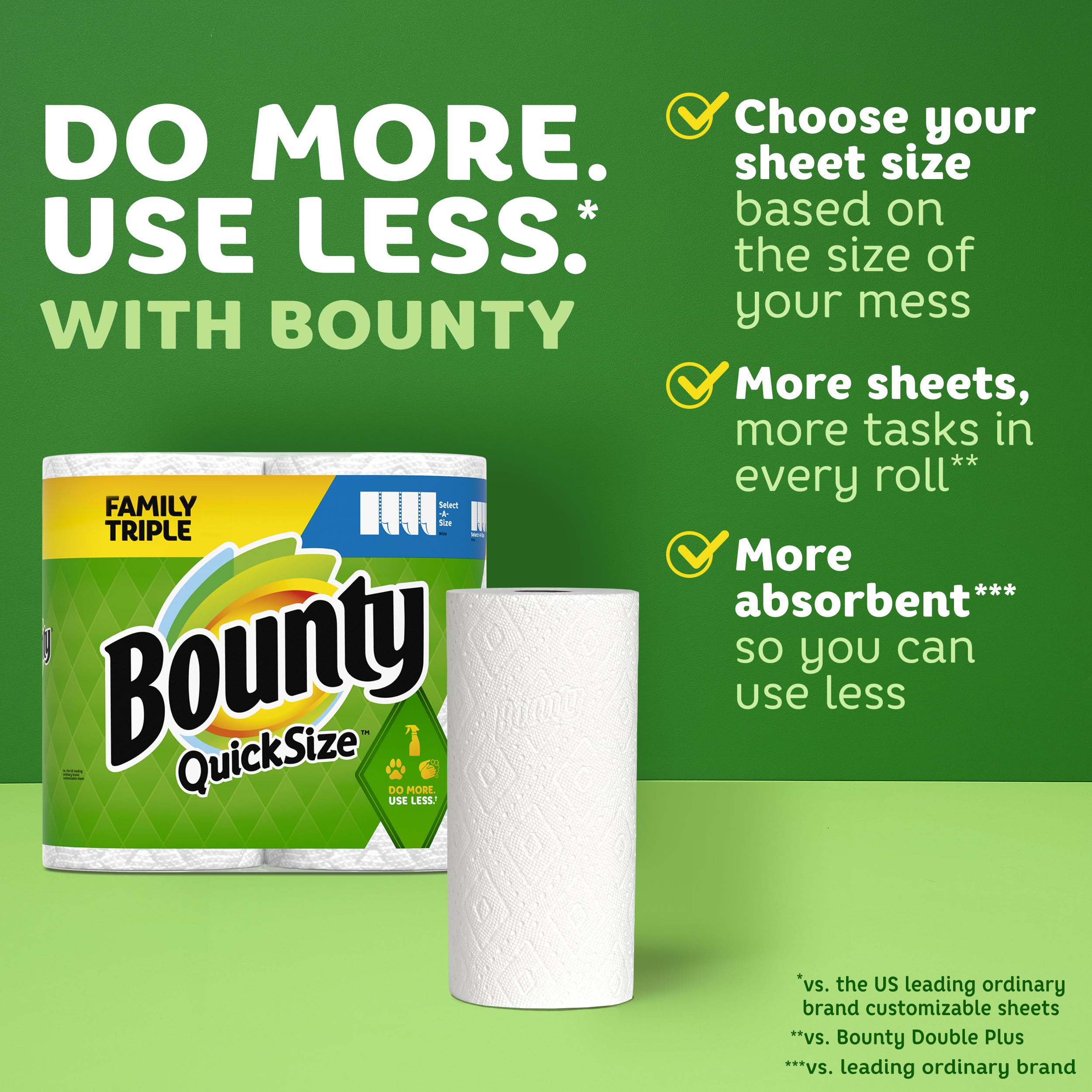 Foto 2 | Toallas De Papel Bounty, Tamaño Rápido, Blancas, 12 Rollos Triples Familiares - Venta Internacional.