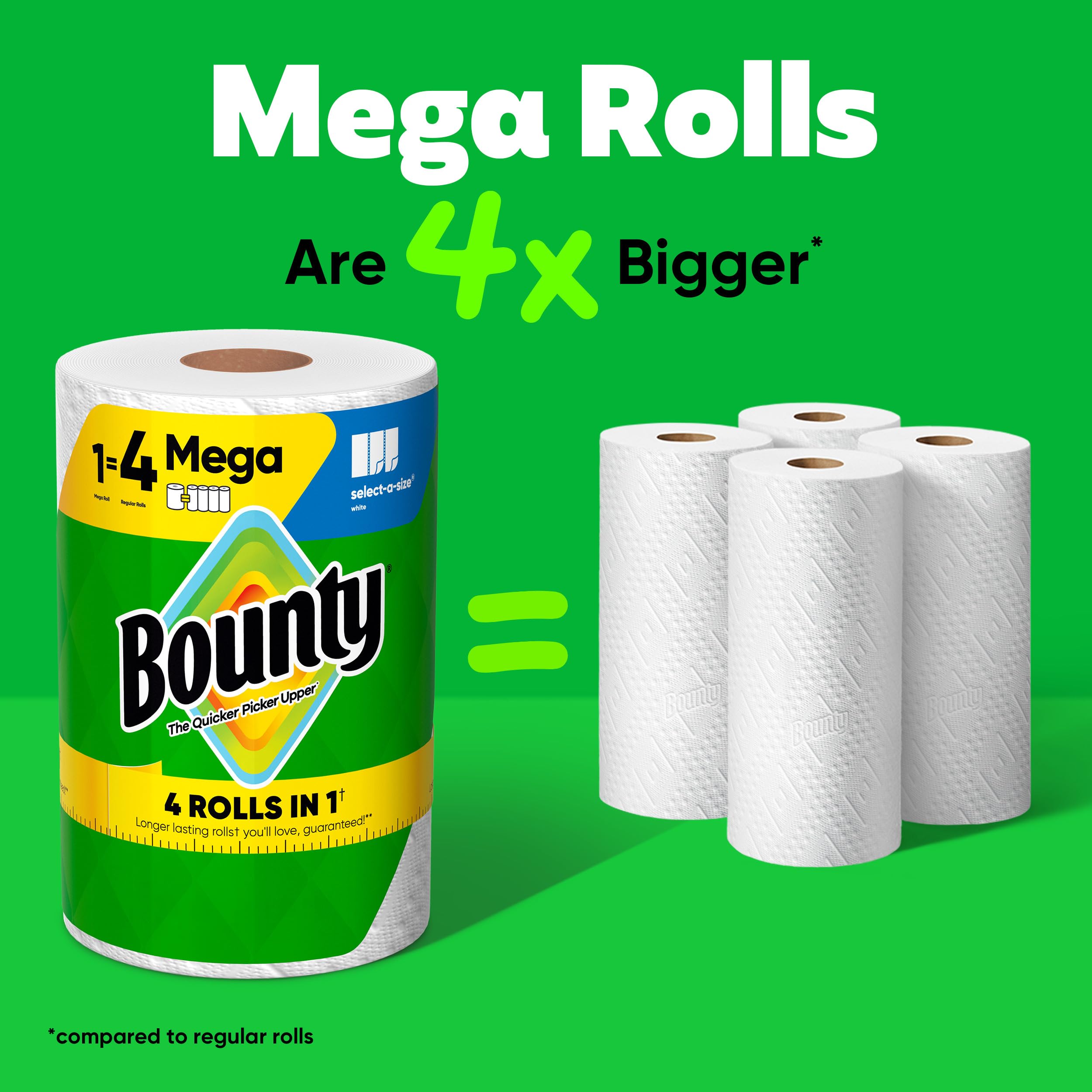 Foto 4 pulgar | Toallas De Papel Bounty Select-a Size, 2 Mega Rollos = 8 Normales - Venta Internacional.
