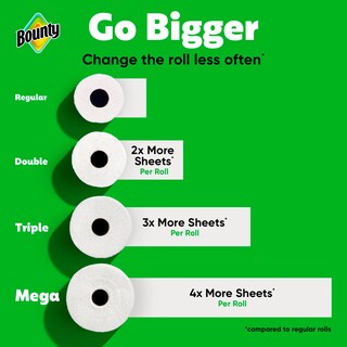 Foto 4 | Toallas De Papel Bounty Select-a Size, 2 Mega Rollos = 8 Normales - Venta Internacional.