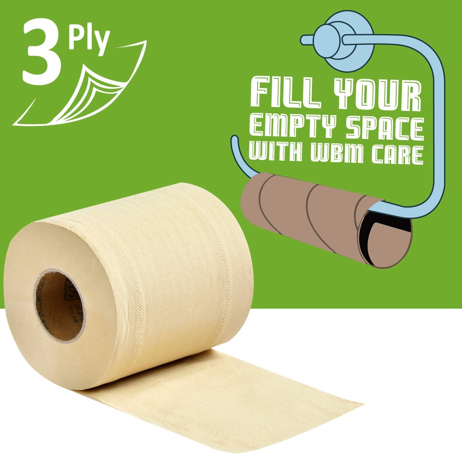 Foto 2 | Papel Higiénico Wbm Care Ultra Soft, 3 Capas, 40 Rollos, 155 Hojas - Venta Internacional.