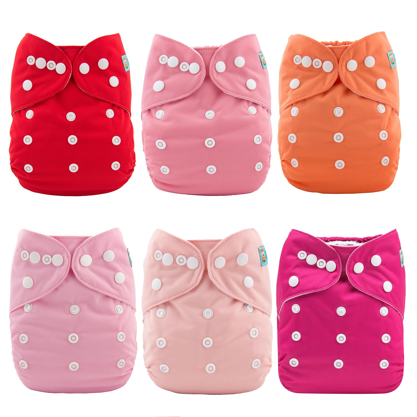 Paquete De 6 Pañales De Tela Alvababy, Lavables Y Reutilizables, Con 12 Insertos - Venta Internacional.