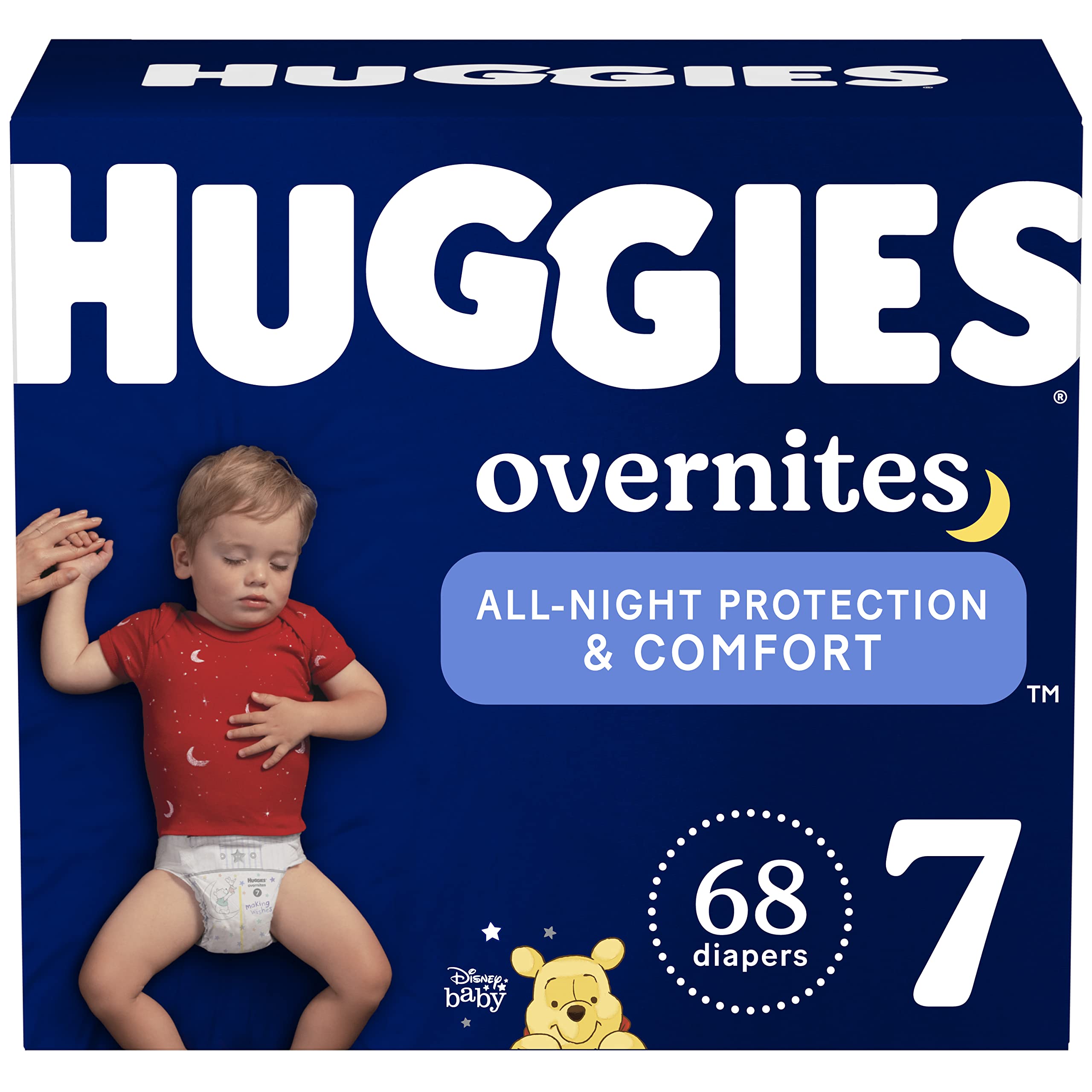 Pañales De Noche Huggies Overnites, Talla 7 (más De 18,6 Kg), 68 Unidades - Venta Internacional.