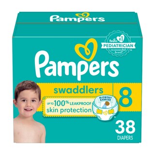 Foto 1 | Pañales Pampers, Tamaño 8, Ultrasuaves, 38 Unidades - Venta Internacional.