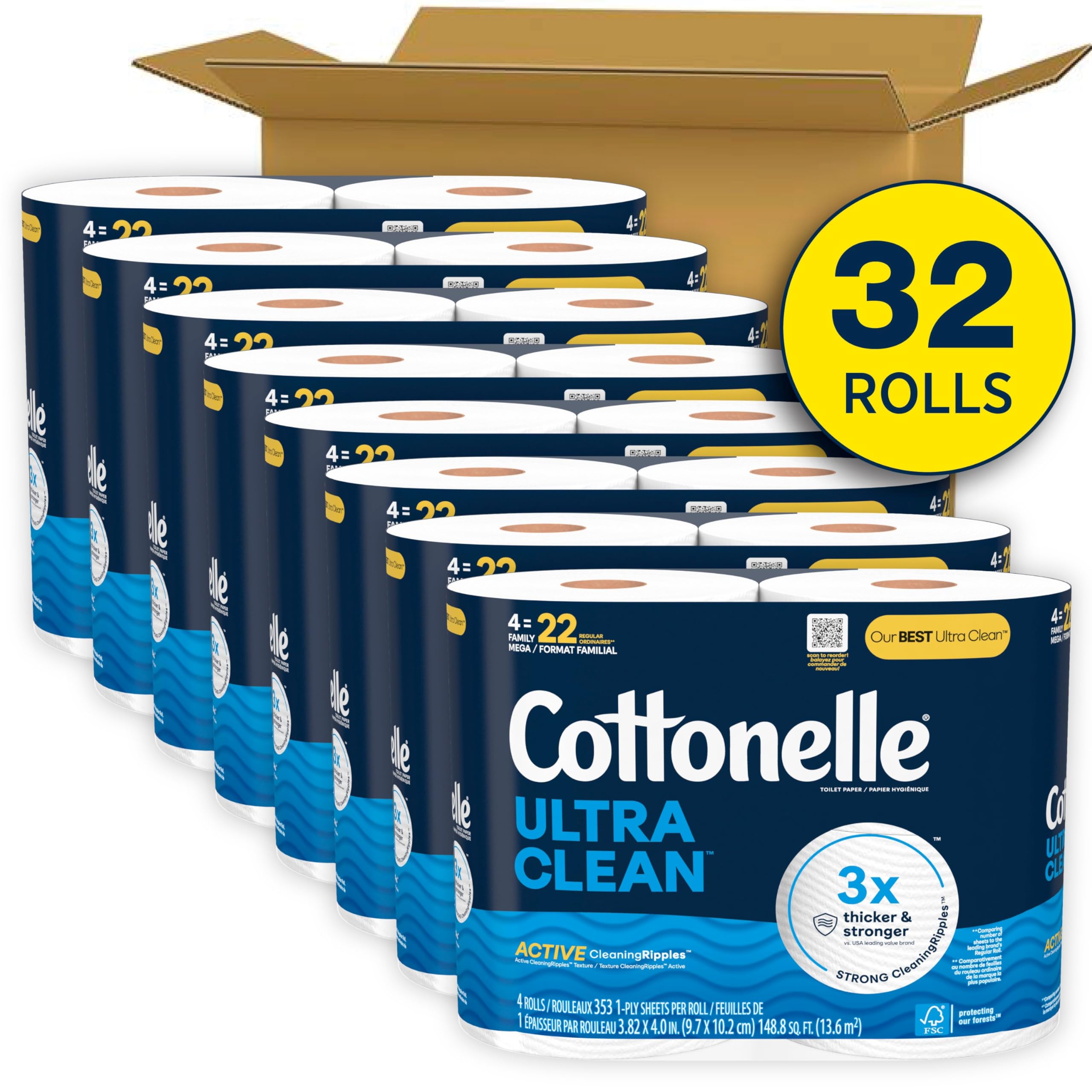 Foto 3 pulgar | Papel Higiénico Cottonelle Ultra Clean 32 Family Mega Rolls - Venta Internacional.