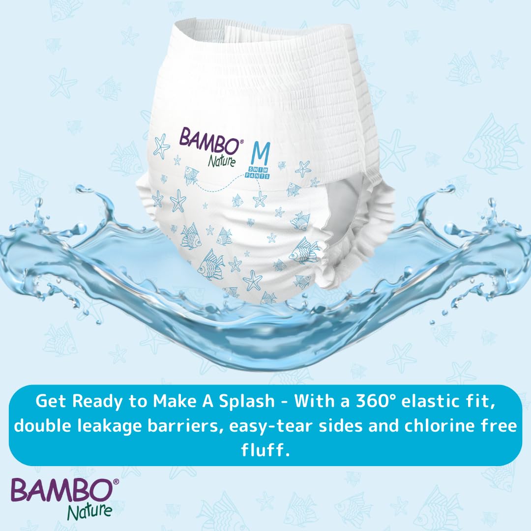 Foto 2 | Pañales De Natación Bambo Nature Hipoalergénicos, Talla M (más De 26 Libras), 120 Unidades - Venta Internacional.