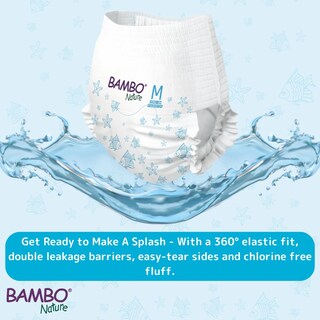 Foto 2 | Pañales De Natación Bambo Nature Hipoalergénicos, Talla M (más De 26 Libras), 120 Unidades - Venta Internacional.