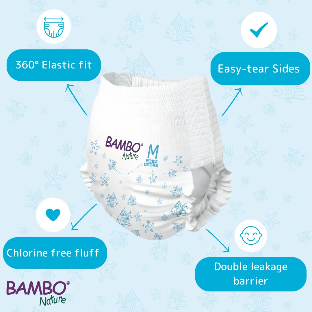 Foto 4 pulgar | Pañales De Natación Bambo Nature Hipoalergénicos, Talla M (más De 26 Libras), 120 Unidades - Venta Internacional.
