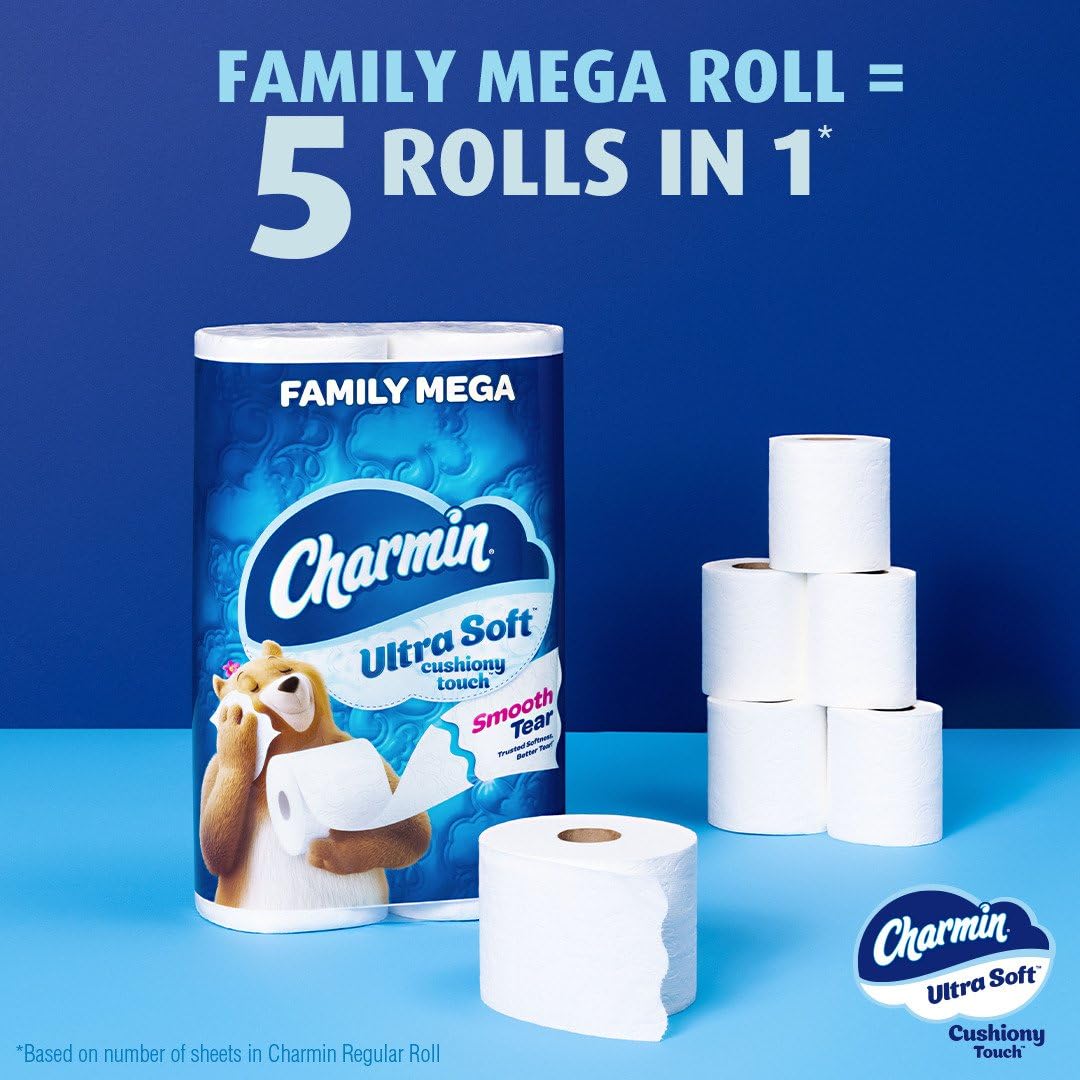 Foto 5 pulgar | Papel Higiénico Charmin Ultra Soft Cushiony Touch 24 Mega Rollos - Venta Internacional.