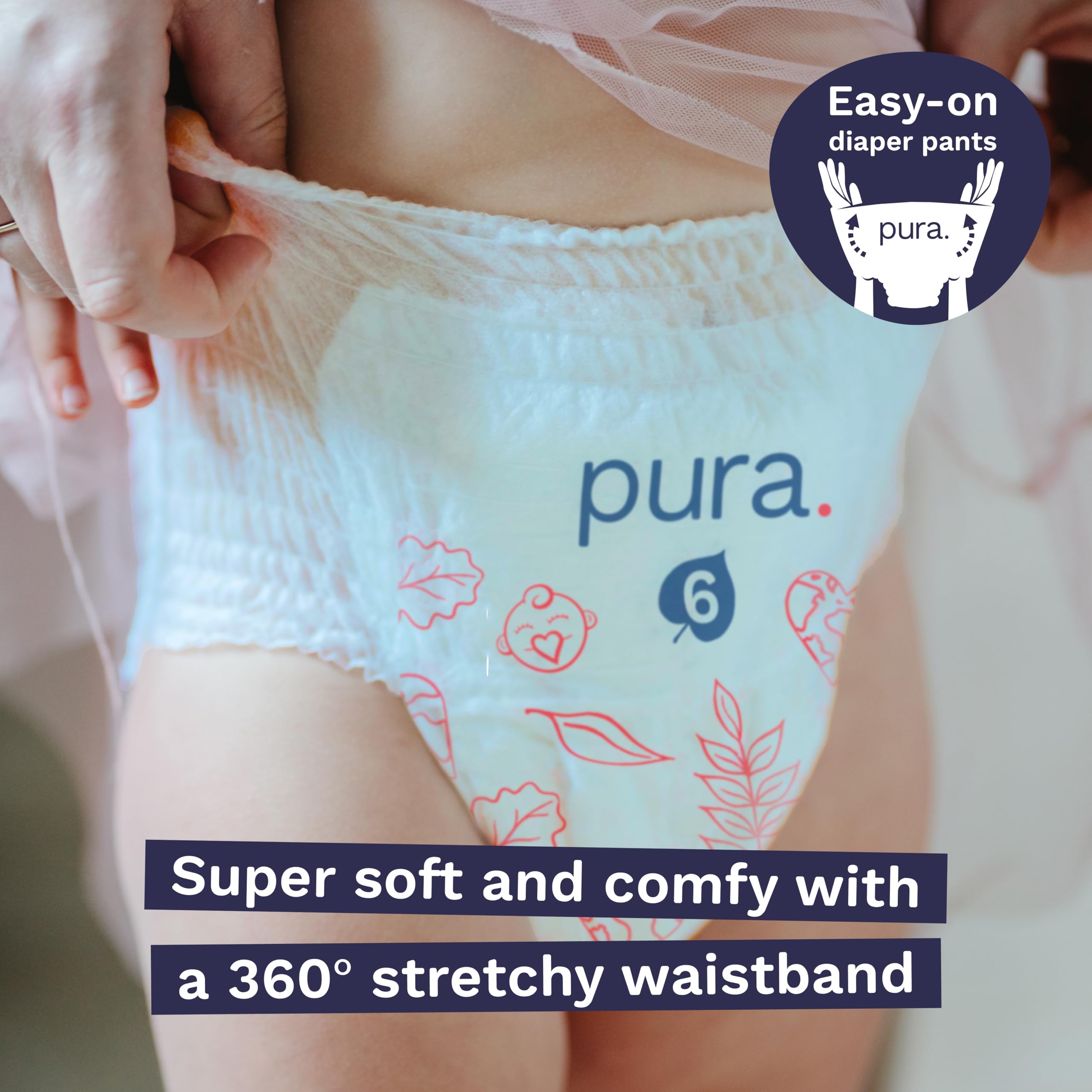 Foto 3 pulgar | Pantalones De Pañales Pura Talla 9 Para Bebés De 22 Kg O 45 Pañales - Venta Internacional.