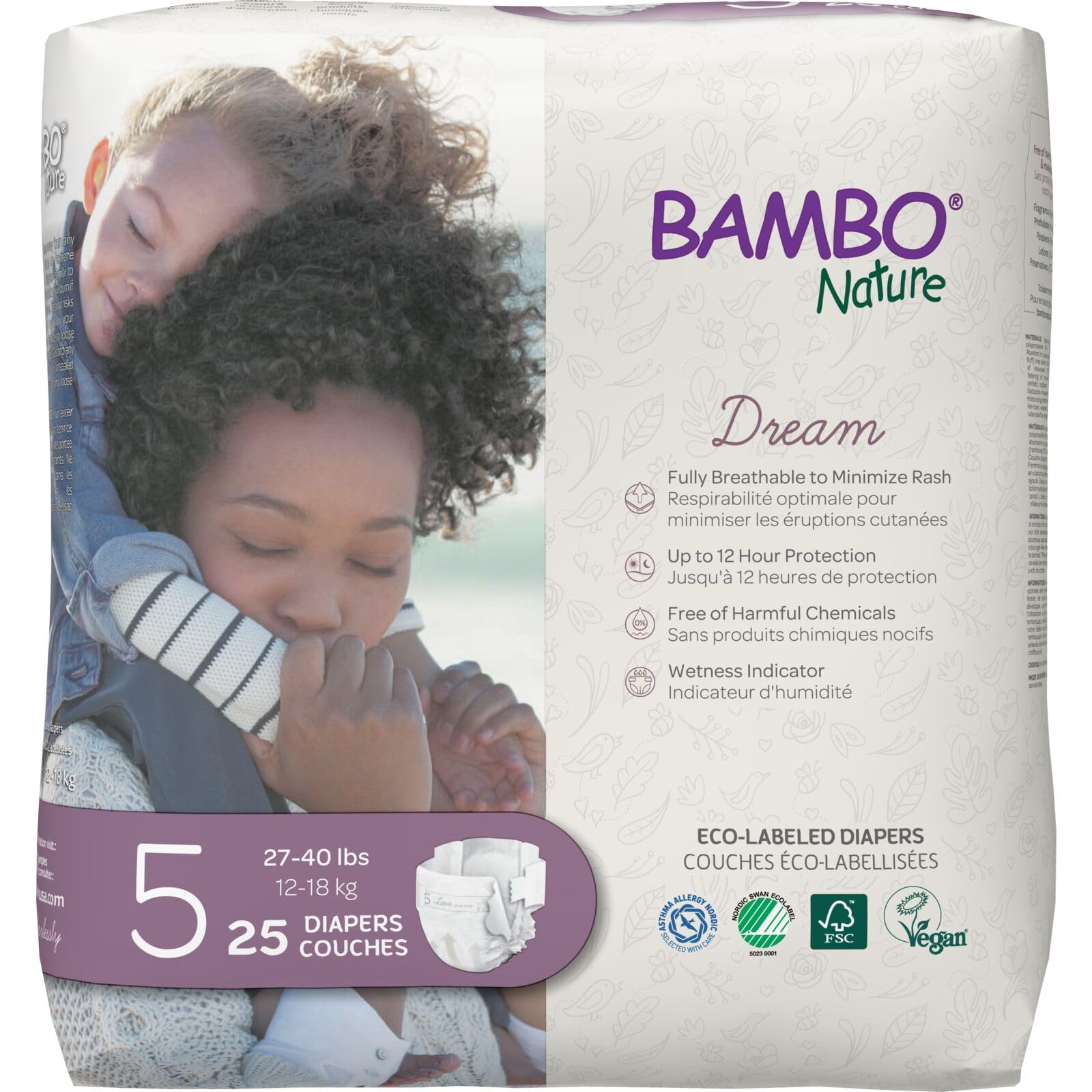 Foto 2 pulgar | Pañales Para Bebés Bambo Nature Premium, Ecológicos, Tamaño 5 X 150 - Venta Internacional.