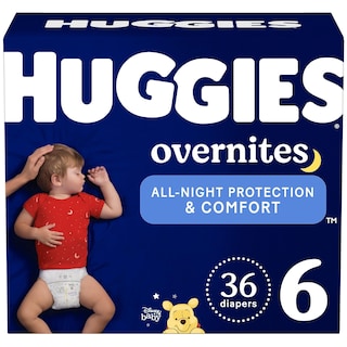 Foto 1 | Pañales De Noche Huggies Overnites, Tamaño 6 (16-18 Kg), 36 Unidades - Venta Internacional.