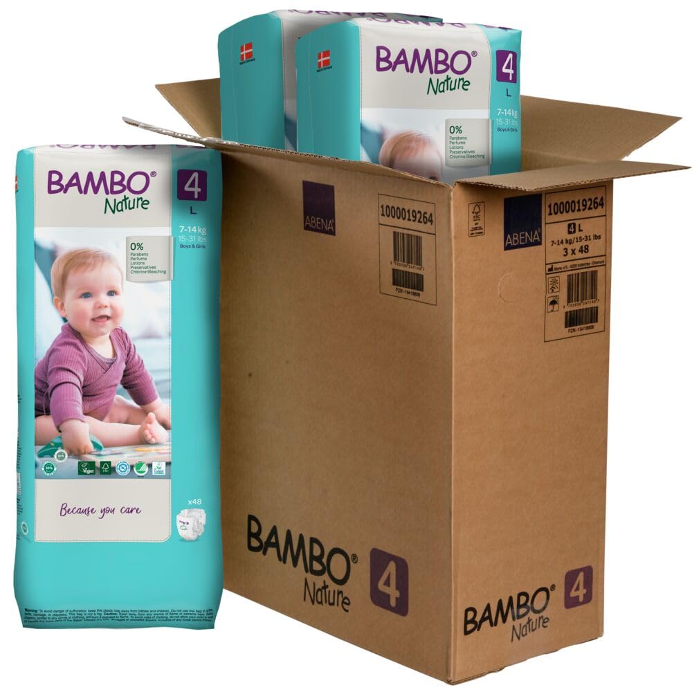 Foto 1 | Bolsa Verde Hipoalergénica Para Pañales Bambo Nature, Tamaño 4 (144) - Venta Internacional.