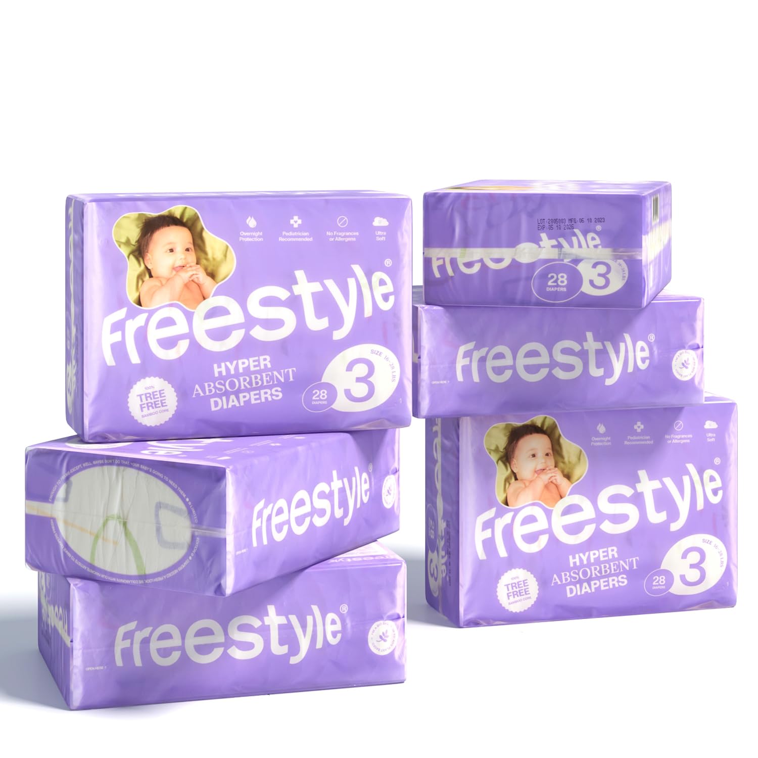Foto 2 pulgar | Pañales Desechables Freestyle Hyper Absorbentes, Tamaño 3 (7-13 Kg) - Venta Internacional.