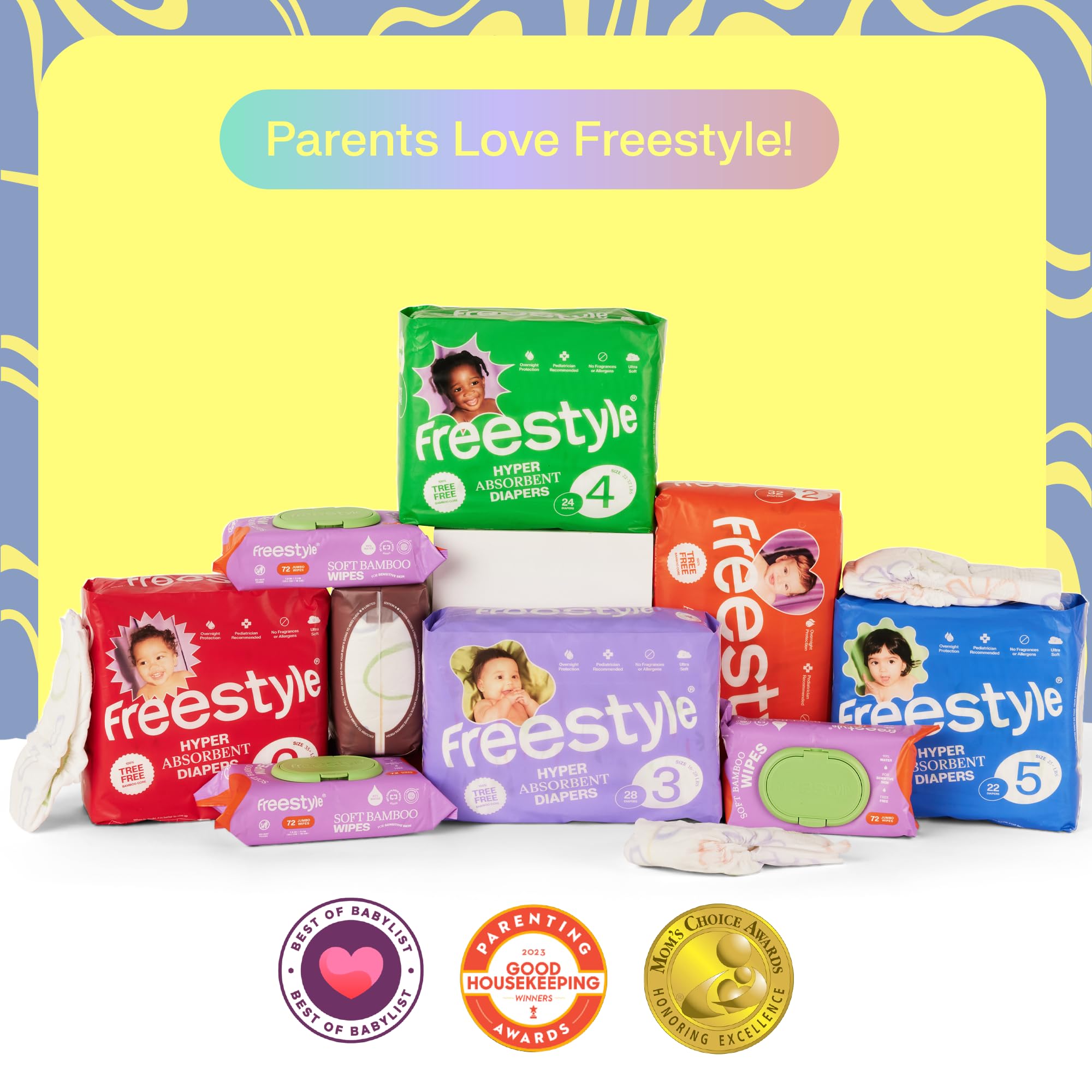Foto 7 | Pañales Desechables Freestyle Hyper Absorbentes, Tamaño 3 (7-13 Kg) - Venta Internacional.