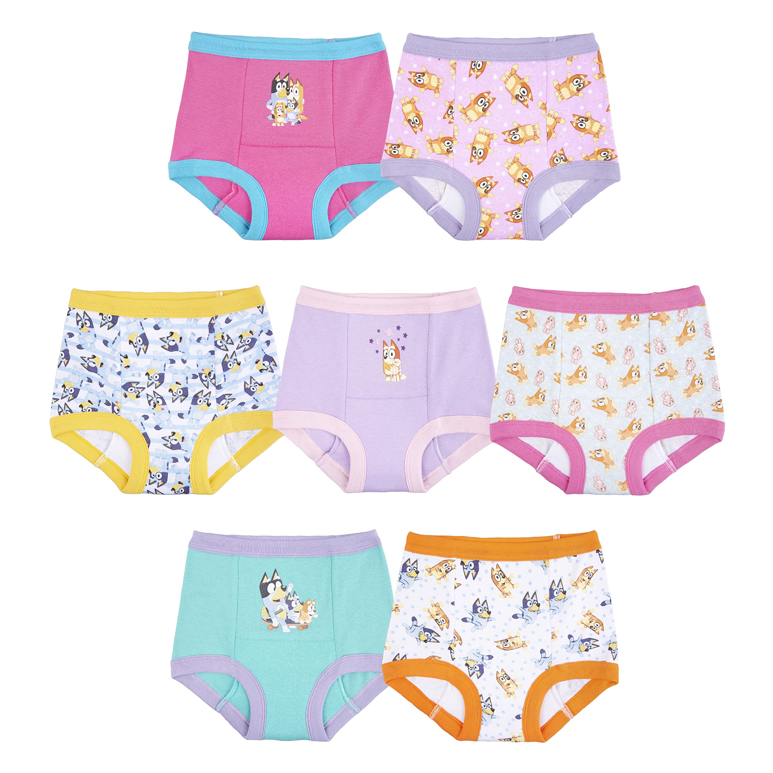 Foto 2 pulgar | Pantalones Bluey Para Ir Al Baño, Paquete De 7, Con Pegatinas Y Tabla, 18m-4t - Venta Internacional.