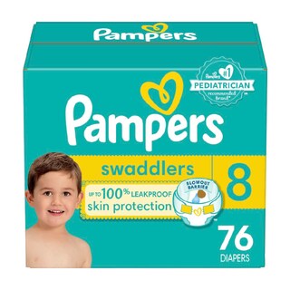 Foto 1 | Pañales Pampers, Tamaño 8, Ultrasuaves, 76 Unidades - Venta Internacional.